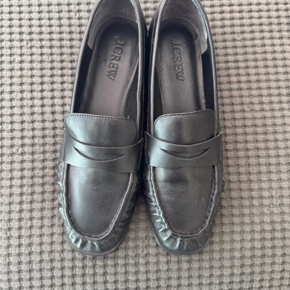 J. Crew Classic Black Leather Loafers